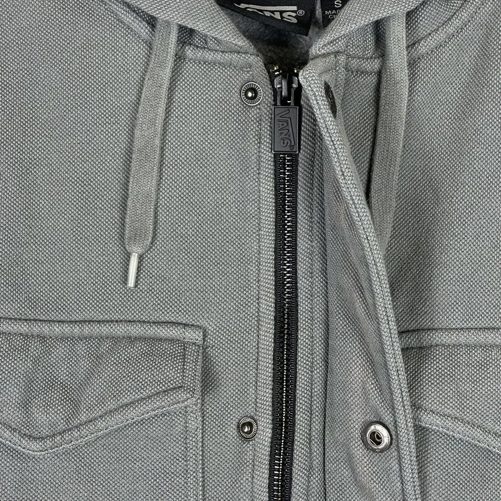 Vans Mens S Hoodie Jacket Full Zip & Snap Closure‎ Pockets - Picture 5 of 13